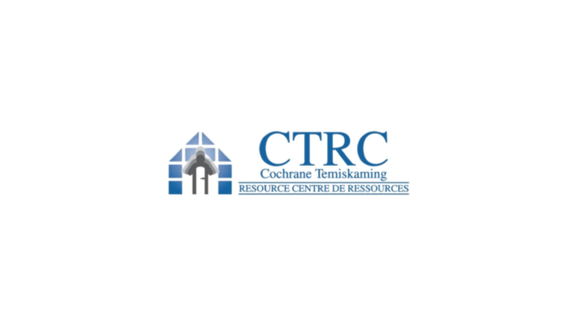 Timmins Care Logo of the Timmins Cochrane District Social Services Administration Board featuring a stylized house and human figure with the acronym "ctrc" prominent in the design. Cochrane District Social Services Administration Board