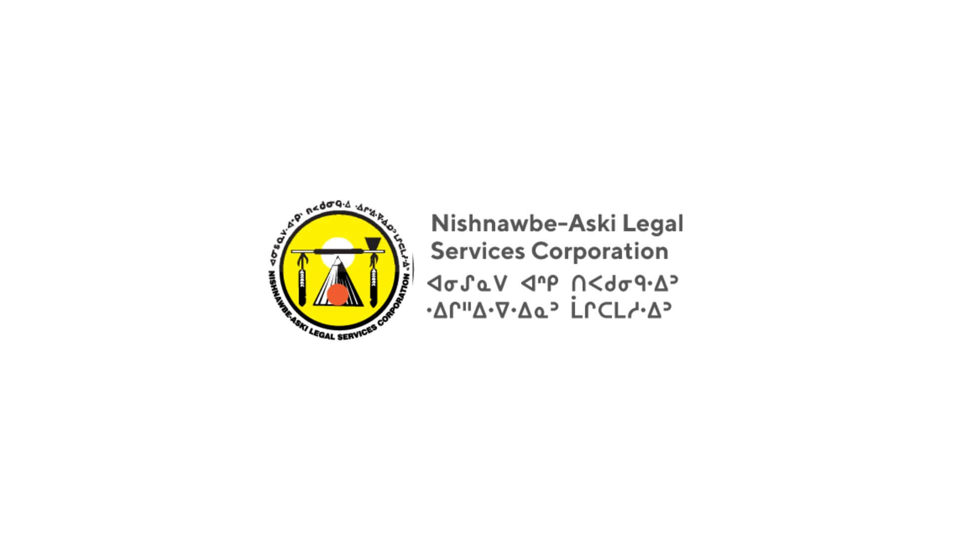 Timmins Care Logo of the Timmins Nishnawbe-Aski Legal Services Corporation featuring a balance scale and indigenous language text. Cochrane District Social Services Administration Board