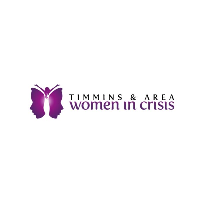 Timmins Care Logo of timmins & area women in crisis, featuring a purple butterfly to the left of the text. Cochrane District Social Services Administration Board