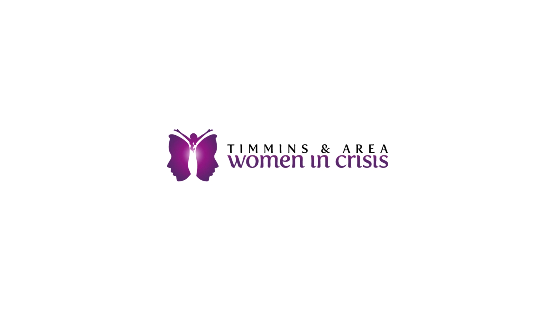 Timmins Care Logo of timmins & area women in crisis, featuring a purple butterfly to the left of the text. Cochrane District Social Services Administration Board