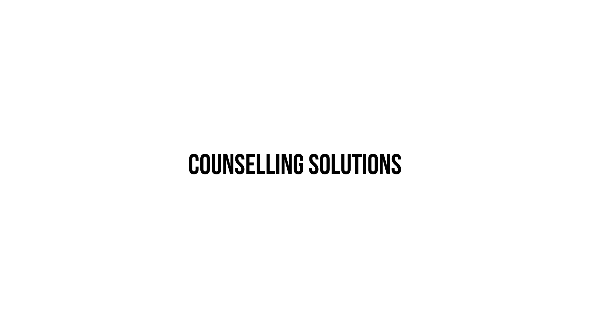 Timmins Care Text "counselling solutions" centered in an image with a plain white background. Cochrane District Social Services Administration Board