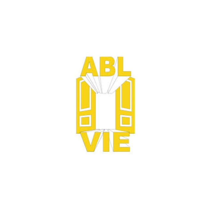 Timmins Care Yellow text forming the words "able" and "vie" arranged vertically around a graphic resembling an open book, all against a white background. Cochrane District Social Services Administration Board
