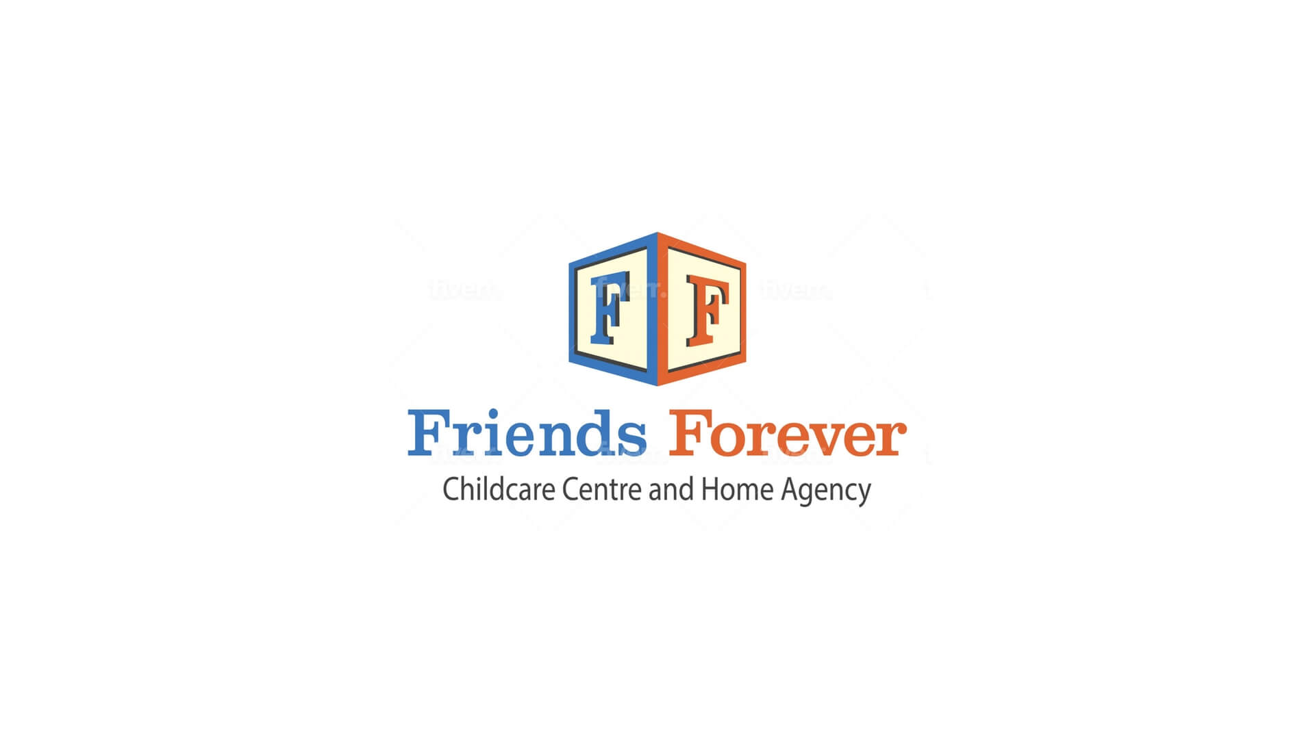 Timmins Care Logo of friends forever childcare centre and home agency, featuring a colorful cube with letters "f" on two visible sides. Cochrane District Social Services Administration Board