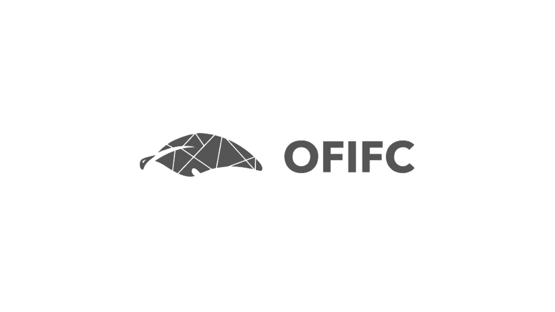 Timmins Care Logo featuring a stylized turtle in a geometric design next to the text "ofifc" in bold, modern font on a plain background. Cochrane District Social Services Administration Board