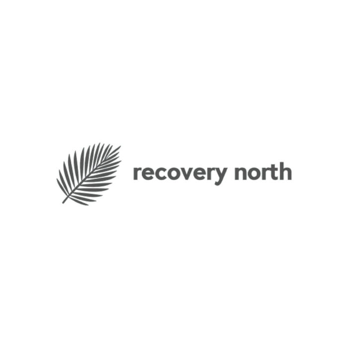 Timmins Care Logo of "recovery north" featuring a stylized leaf icon beside the text on a plain background. Cochrane District Social Services Administration Board