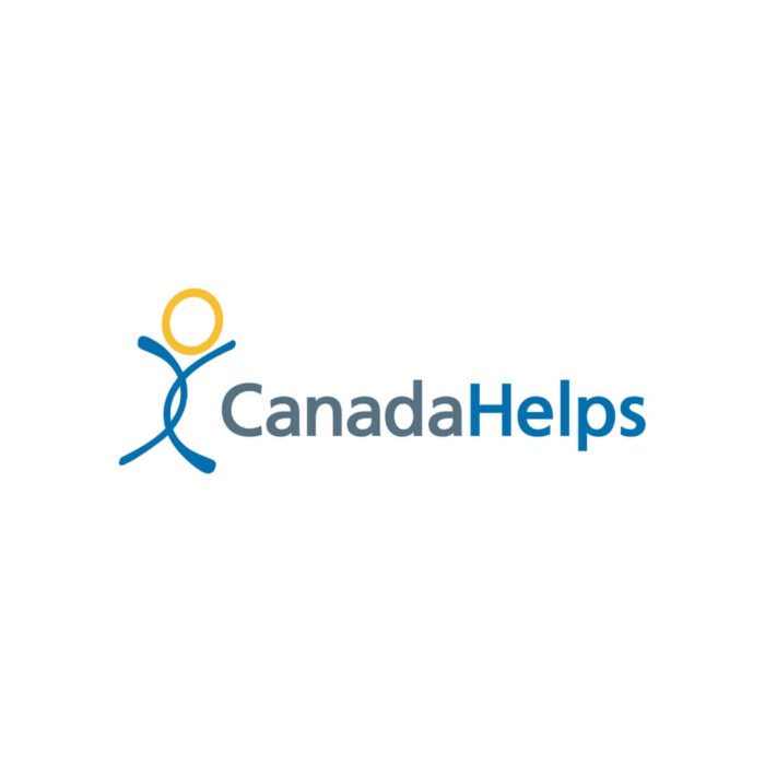 Timmins Care Logo of canadahelps featuring a stylized human figure with arms raised above, integrated into the wordmark, against a white background. Cochrane District Social Services Administration Board
