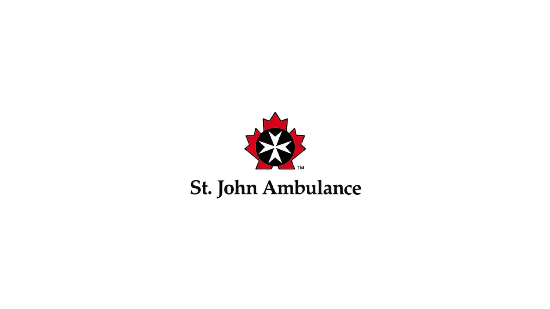 Timmins Care Logo of st. john ambulance featuring a white and red maple leaf merged with a cross, on a white background, with text below. Cochrane District Social Services Administration Board