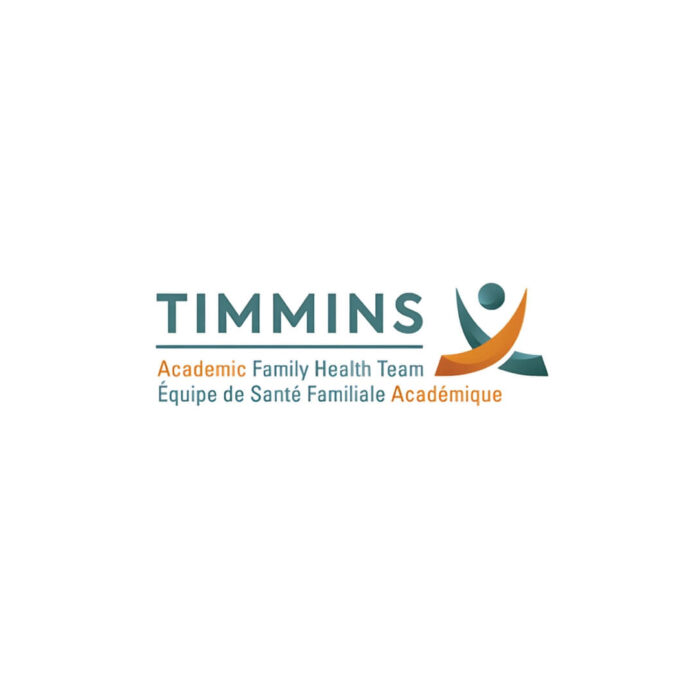 Timmins Care Logo of timmins academic family health team featuring a stylized human figure in blue and orange with english and french text. Cochrane District Social Services Administration Board