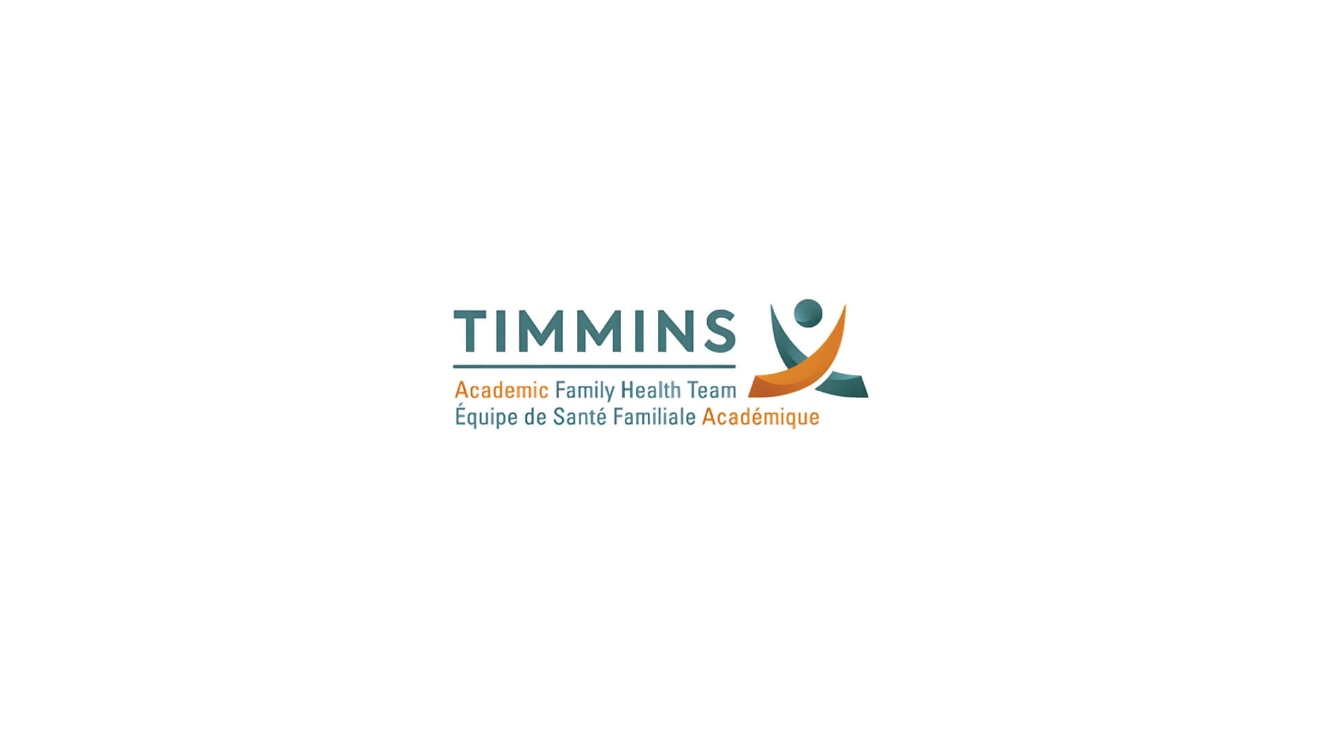 Timmins Care Logo of timmins academic family health team featuring a stylized human figure in blue and orange with english and french text. Cochrane District Social Services Administration Board