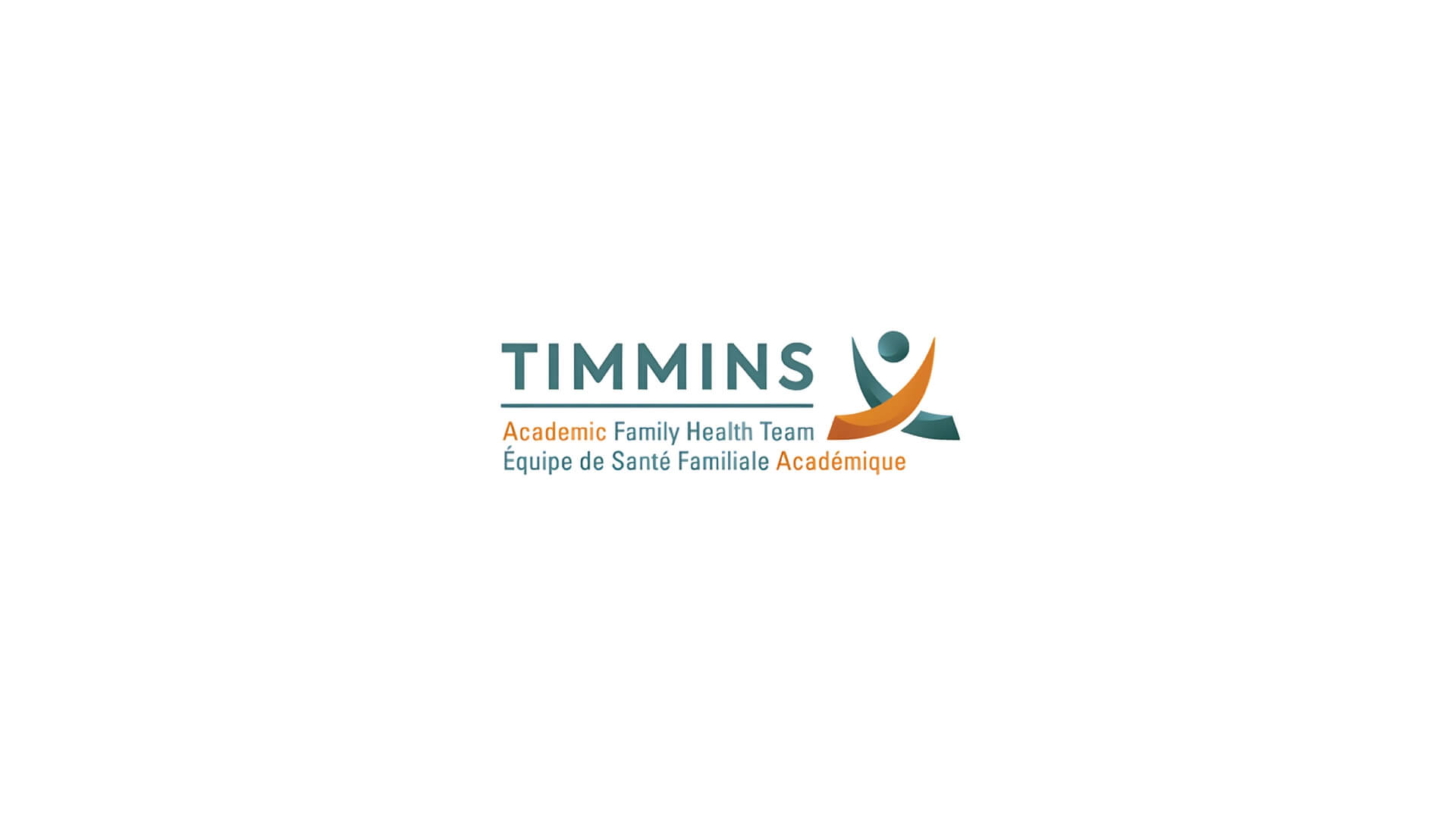 Timmins Care Logo of timmins academic family health team featuring a stylized human figure in blue and orange with english and french text. Cochrane District Social Services Administration Board