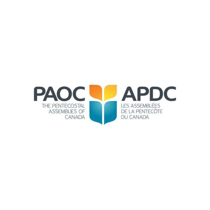 Timmins Care Logo of the pentecostal assemblies of canada, featuring english and french text with a stylized flame design in orange and yellow. Cochrane District Social Services Administration Board