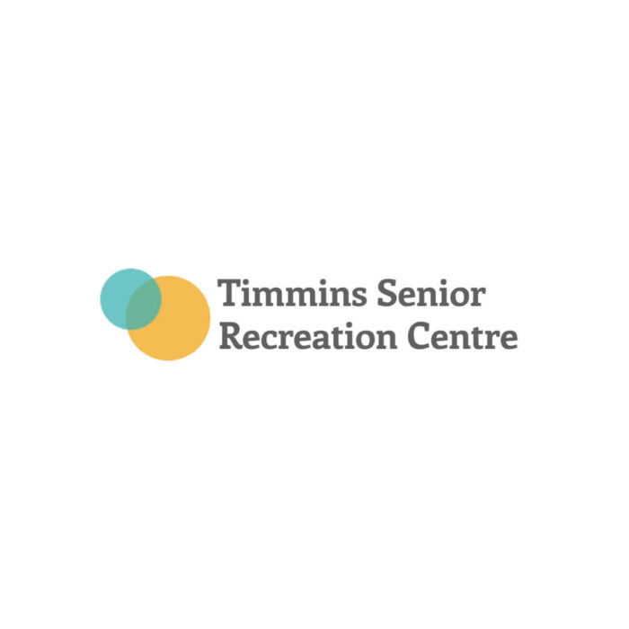 Timmins Care Logo of timmins senior recreation centre featuring a stylized graphic of overlapping circles in teal and orange next to the center's name in gray text. Cochrane District Social Services Administration Board
