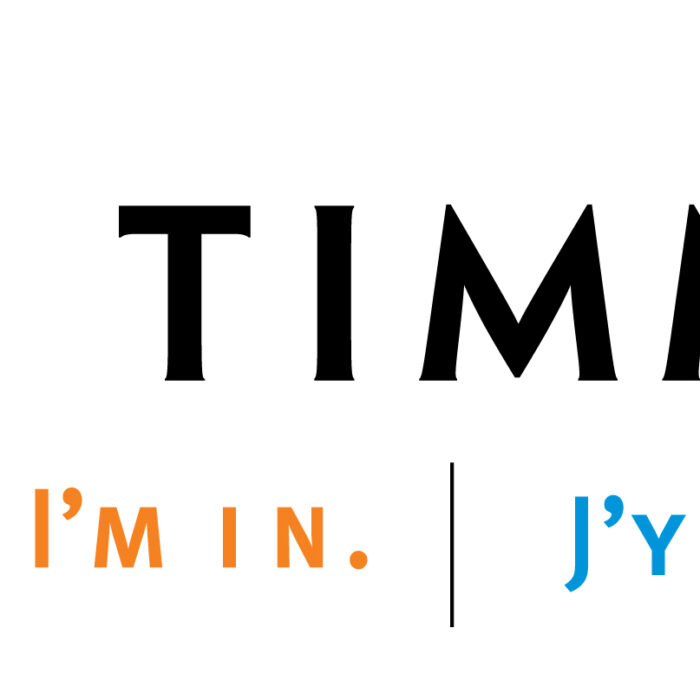 Timmins Care Timmins logo with stylized yellow sun, red chimney, green tree, and blue sky elements. Text reads “TIMMINS” and the phrases “I’M IN.”, “J'Y TIENS.”, and “vDu”. Cochrane District Social Services Administration Board