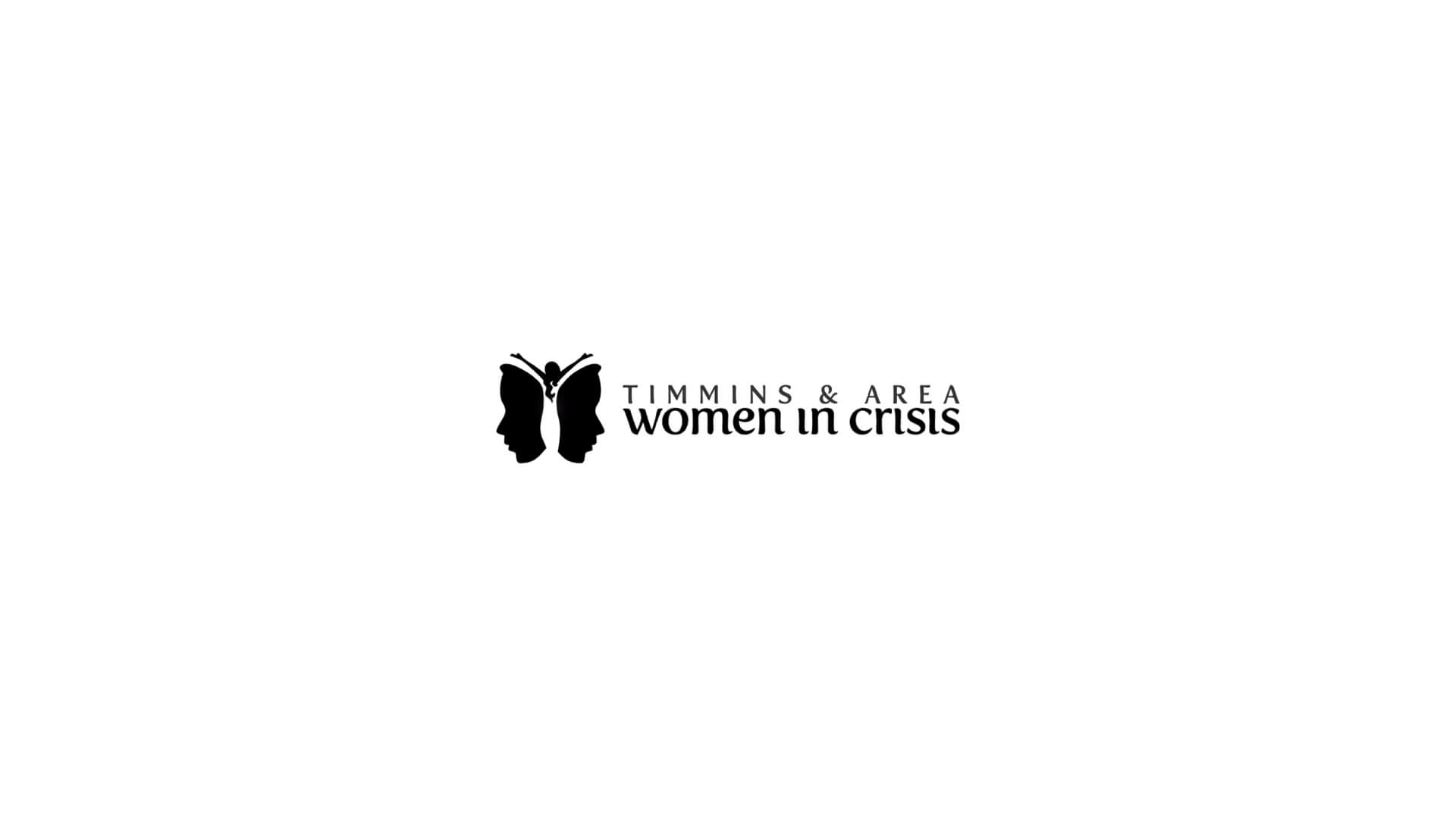Timmins Care Logo of timmins & area women in crisis featuring a black butterfly silhouette next to the organization's name in black text on a white background. Cochrane District Social Services Administration Board