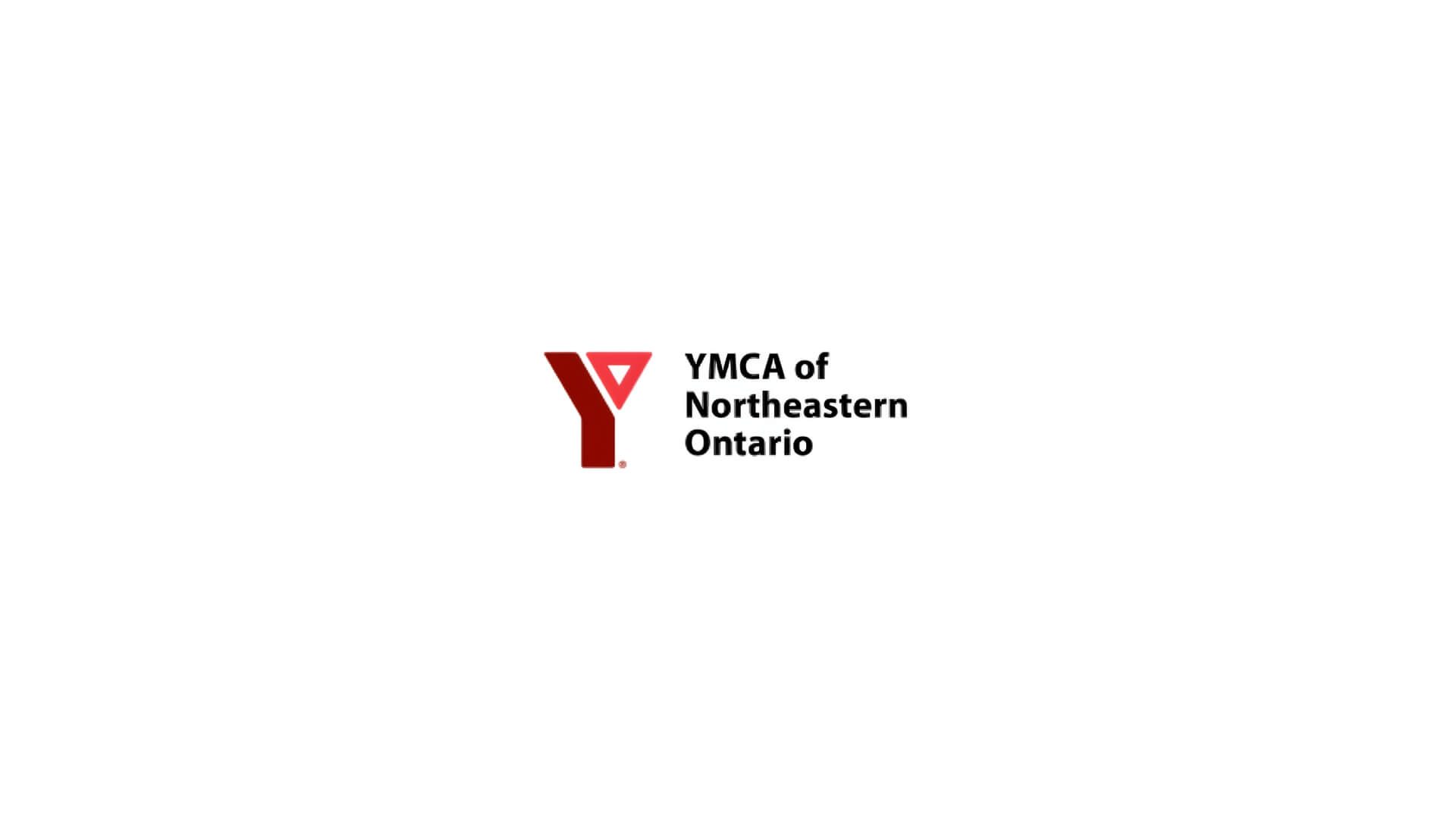 Timmins Care Logo of ymca of northeastern ontario featuring a red 'y' symbol next to the organization's name on a white background. Cochrane District Social Services Administration Board